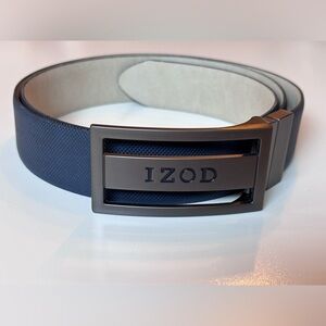 Izod Blue and Tan Belt with Reversible Buckle